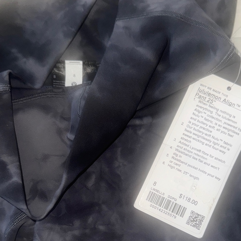 Lululemon Athletica Dark Blue Patterned Leggings - Picture 7 of 8